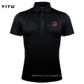 Feuchtigkeitstransportierendes Dry Fit Poloshirt Schwarz